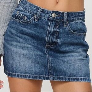 NWT Princess Polly Blue Denim Mini Skirt
